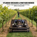 Vigorun VTLM600 Tracked Remote Mower 45° Slope Capable Hay Grass Cutter with 600mm Cut & 200m Control MegaBDM