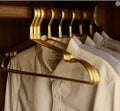 Premium Single Tier Coat Hangers Gold Aluminum with Glossy Finish Durable Stylish for Wardrobe Clothing Store or Living Room