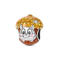 MULA Silver Autumn Series- Squirrel Hazelnut Bead String Charms for Bracelet with Zircon for Party or Wedding Gift