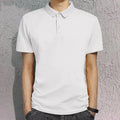 Oem customized mens polo shirt short sleeved tshirt summer casual  lapel top solid color for men