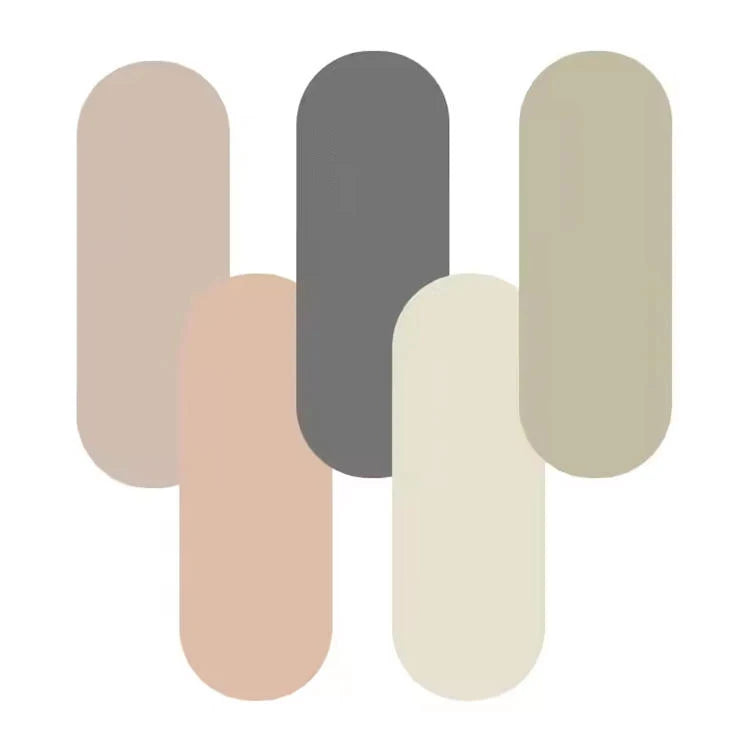 Beige 5mm Non Slip Pilates Fitness Exercise Natural Rubber Pu Arched Oval Yoga Mats