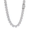 Factory Wholesale Custom 10mm 12mm 925 Sterling Silver Women Fine Luxury Moissanite Men Hip Hop Necklace Link Chain Necklace