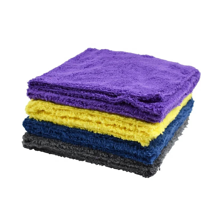 Soft Edgeless 550 GSM 40 X 40 cm Car Accessories Plush Coral Fleece Cleaning Cloth Microfiber Towel for Car Auto Detailing