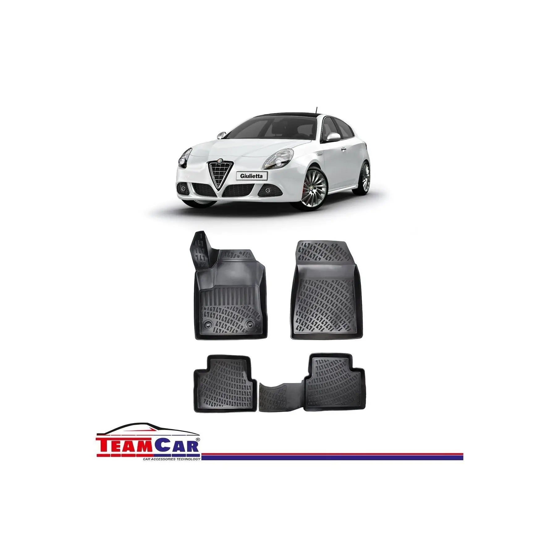 Alfa Romeo Giulietta 2010 Onwards Compatible 3D Vehicle Black Pool Mat with Pool One Size Made in Turkey