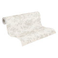 Made Germany Modern Floral Wallpaper Rolls White Grey Non Woven Vinyl 10.05x0.53m Hotel Use Highly Wash-Resistant