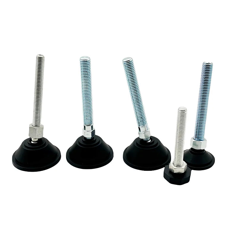 Nylon and Stainless Steel Adjustable Feet Adjustable Lathe Leg for Machine Tool M6 M8 M12 Office Storage Shelves Adjustable Foot