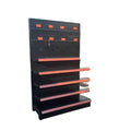 Q235 New Cold Rolled Steel Single-Sided Supermarket Gondola Rack Heavy Duty Metallic Shelves