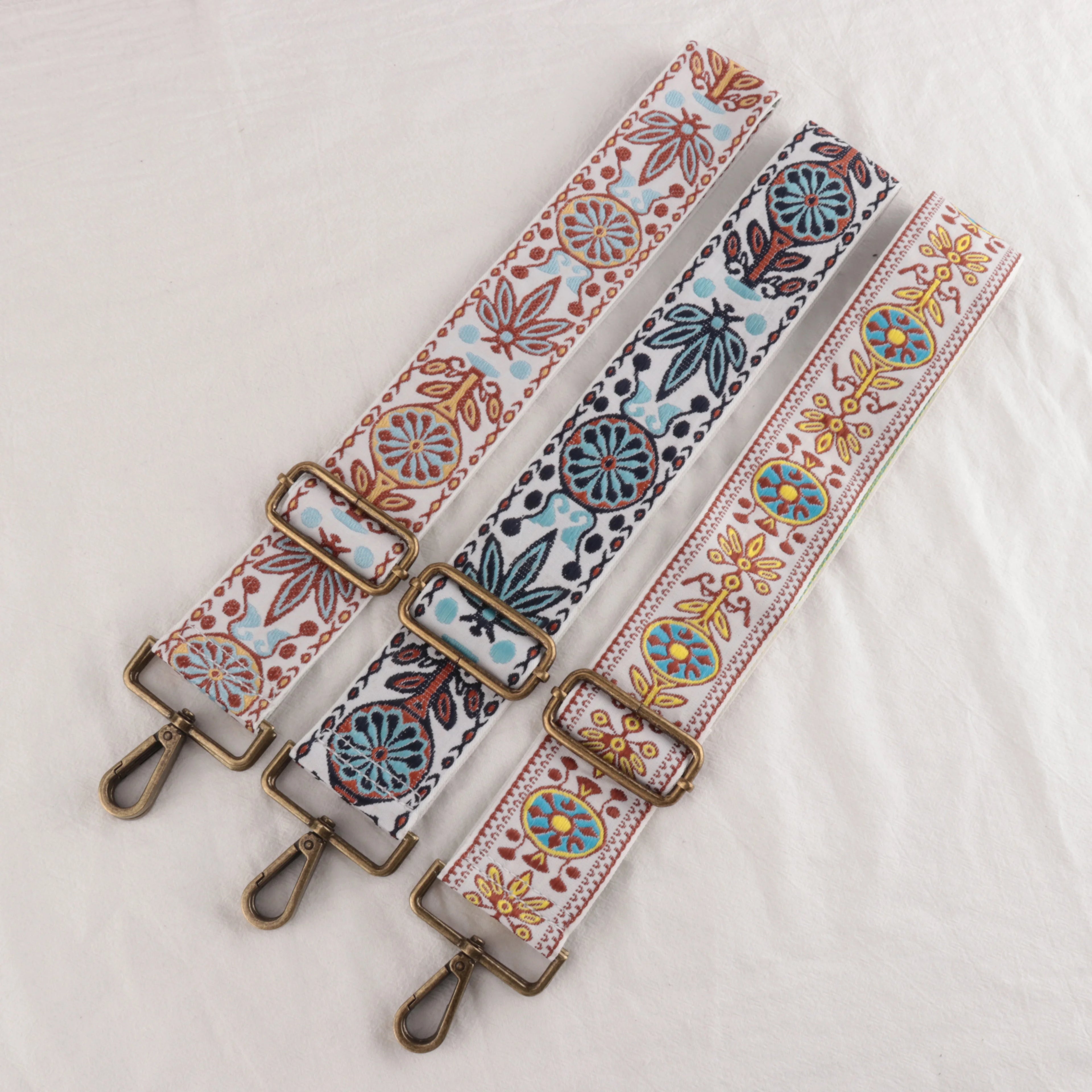 Exquisite Maple Leaf Pattern Oblique Span Bag Strap Telescopic & Strong with Adjustable Size Shoulder Strap