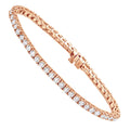 14K White Gold Tennis Bracelet for Women Elegant 5 Carat Round Diamond Bangle Classic Design Fashionable Fine Jewelry Bracelet