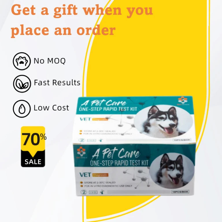 Quickingbio Veterinary CDV CPV Combo Rapid Test for Detecting Canine Parvovirus Distemper Antigen / Kit De Pruebas Veterinarias