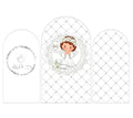 Silver Angel Baptism Arch Backdrop Cover High-elasticity God Bless Christening Decor Photo Booth