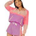 Lightweight Breathable Women's Windbreaker Short Set for Running & Fitness Stylish Hooded High Waist Kit