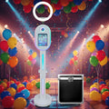2026 Hot Sale Metal Oval iPad & Camera DSLR Compatible Wedding Party Photo Booth Machine with Flight Case