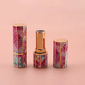 Wholesale Rose Gold Octagon Luxury Empty Lipstick Tubes Novelty Novelty Cosmetic Containers with Nice Pattern Plastic Material MegaBDM