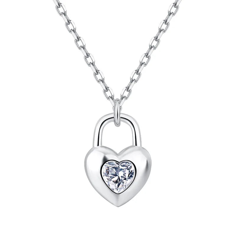 Wholesale S925 Sterling Silver Heart Necklace Fashion Pendant Jewelry for Women Gift Wedding