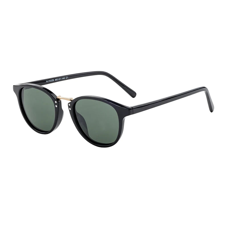 Retro Trendy Round Mazzucchelli Acetate Polarized High End Unisex Adult Sunglasses