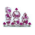 Custom Polyhedral Resin Mushroom DND Dice Set Colorful Diverse Inclusive RPG Gaming Accessories