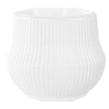 Ceramic-Look PP Plastic Self-Watering Flower Pot-Durable & Lightweight Modern Minimalist Planter for Home & Hotel Indoor Decor MegaBDM
