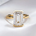 Fine Jewelry Emerald Cut 5CT D VS1 Lab Grown Diamond Ring Luxury Engagement Ring with 14K Gold for Bridal Jewelry-MSR-1879