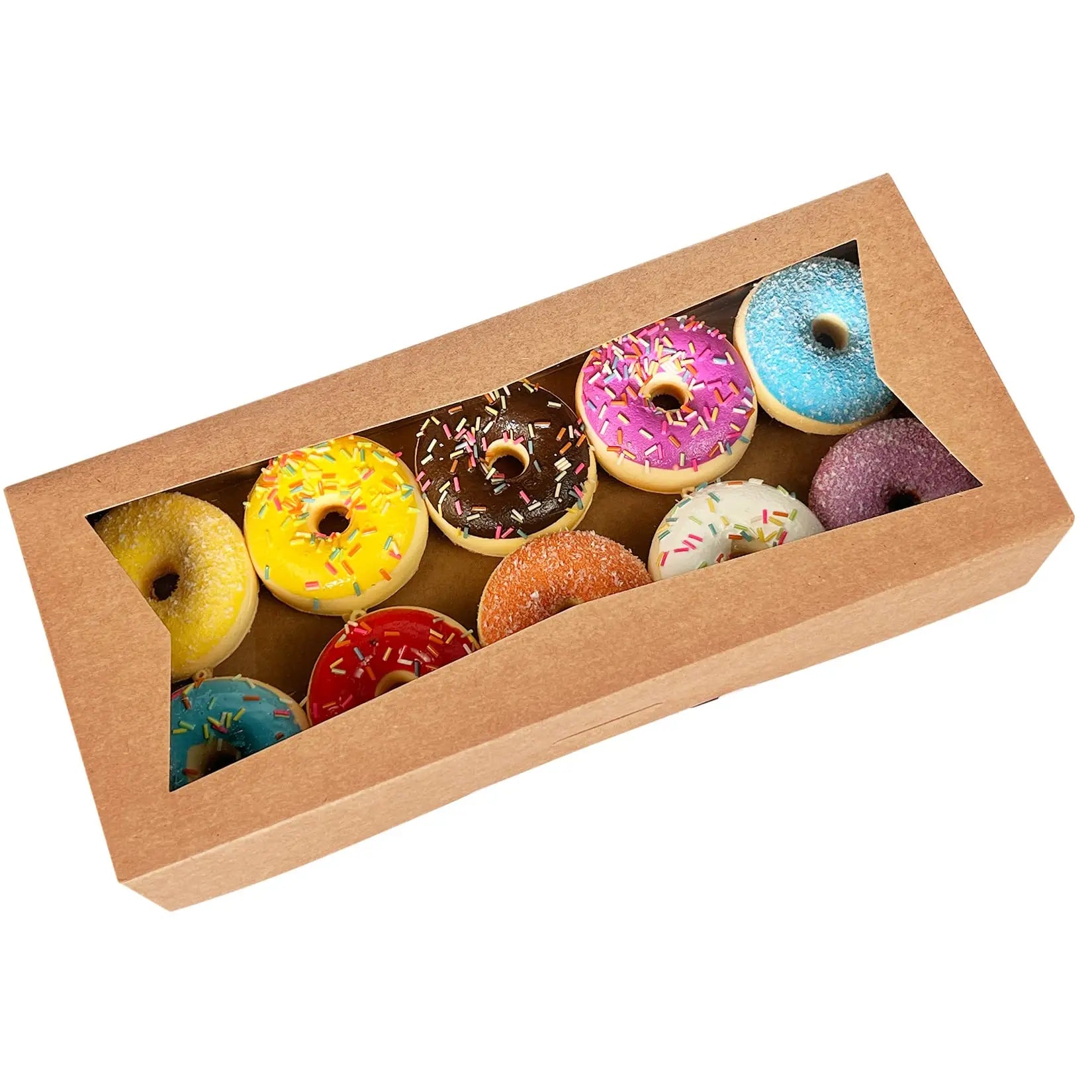 Personalized Paper Boxes for Bakery Shops High-quality Custom Donut Box with Window Wholesale Packaging Solutions