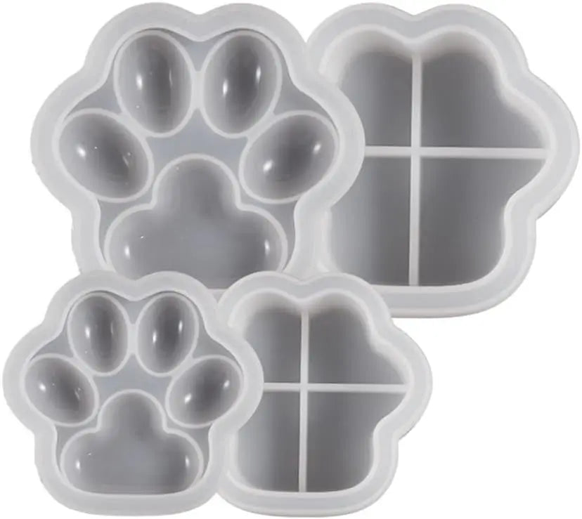 Cat Claw Storage Box with Frosted Flat Cover Silicone Molds for Candle Making and Baking Making Soap Wax Cake Mousse Ice Cream
