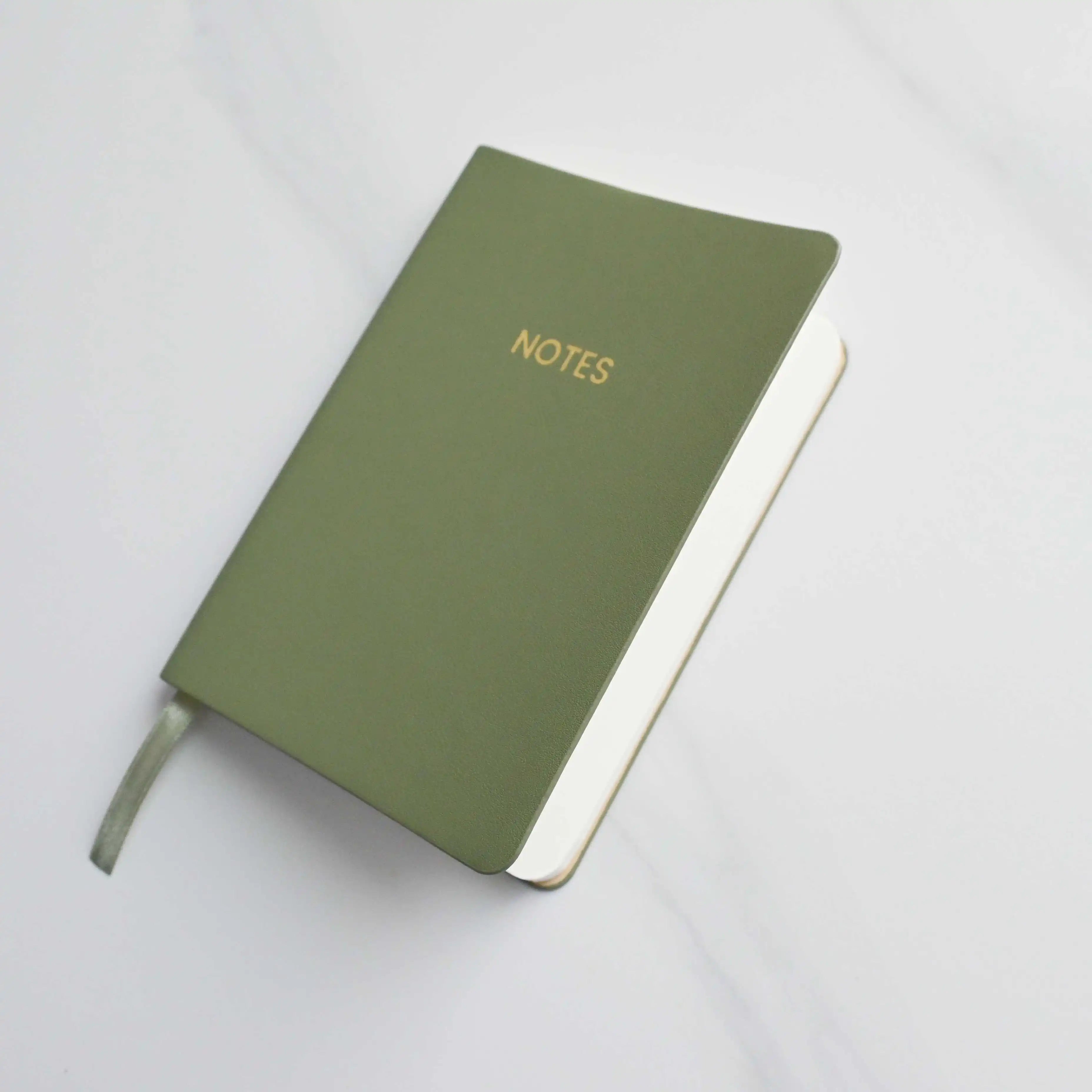 Leather Journal Portable Mini Soft Leather Cover Gold Logo Customizable School Supplies
