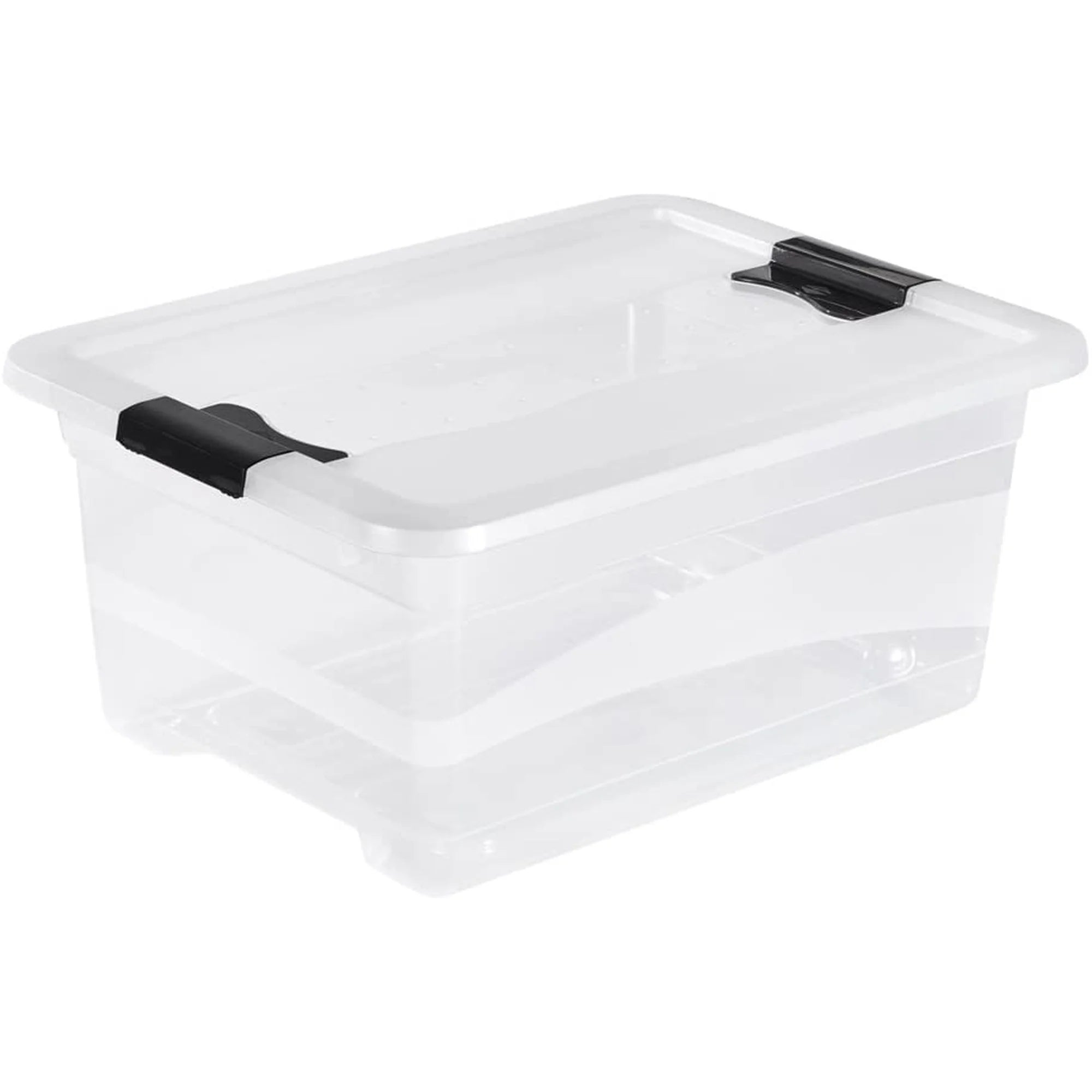 Storage bin with lid plastic transparent 12 l