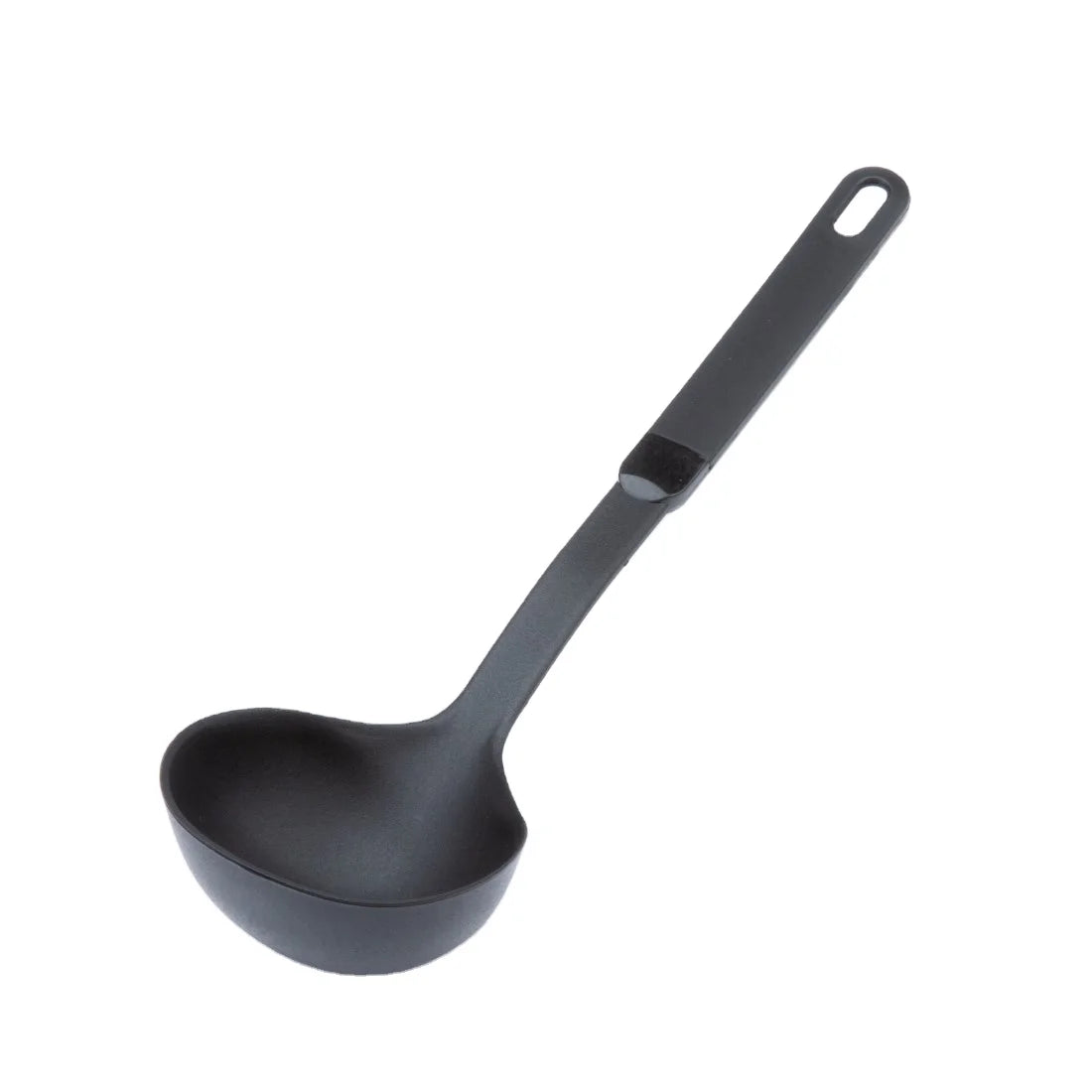 Tomatto Italian Design Kitchen Gadgets Ergonomic Ladle Set Black Nylon Handle Dishwasher Safe Eco-Friendly Serving Cookware Pots