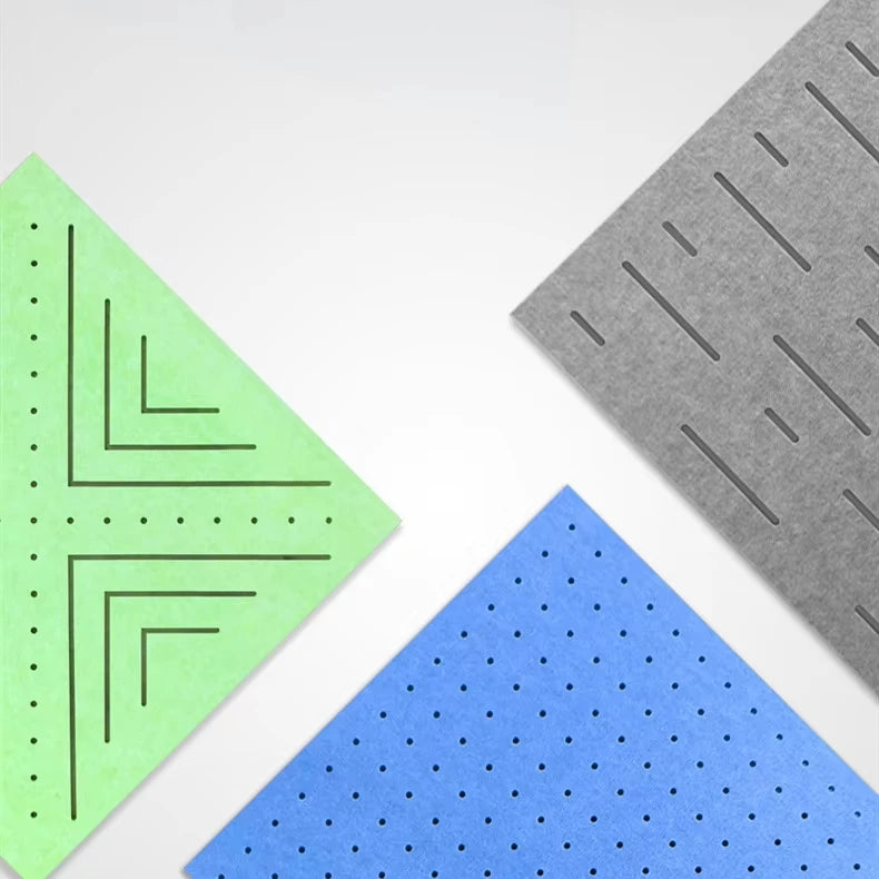 Decorative CNC Cutting V Grooved Sound Insulation Sound-absorbing Wall PET Felt Acoustic Panels