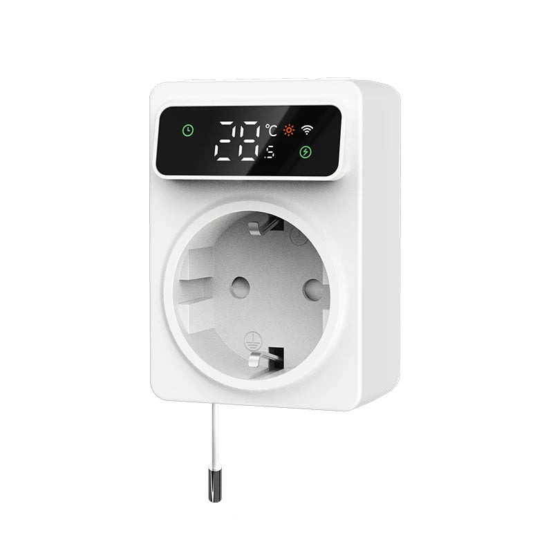 Rti-Tek LED 16A Wi-Fi Smart Socket Thermostat for Cooling and Heating Floor Heating Parts Apartment Application 2-Year Warranty