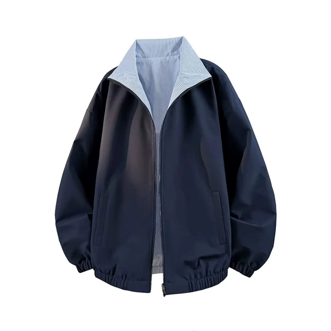OEM custom logo embroidery printed design striped loose bomber jacket 2025 new spring and autumn double-sided coat bomber jacket