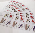 Us Postal Stamps Floral Retro Postage Mailing Stamp Sticker USA Forever 3oz Post Mail Stamps Stickers Pack for Party Decoration