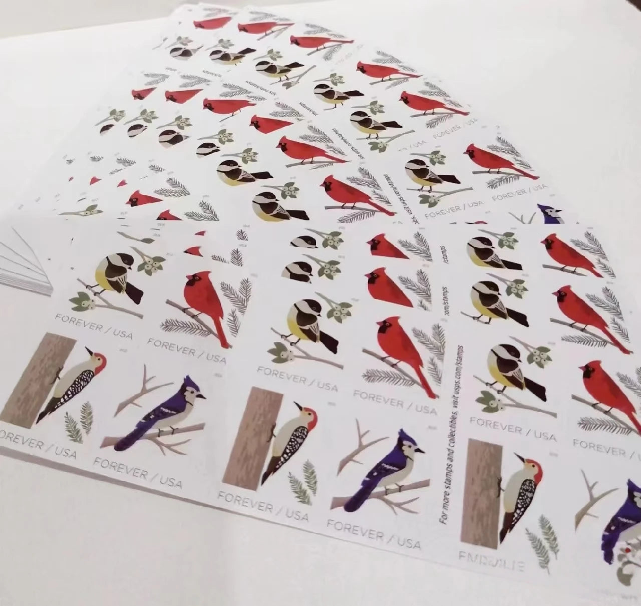 Us Postal Stamps Floral Retro Postage Mailing Stamp Sticker USA Forever 3oz Post Mail Stamps Stickers Pack for Party Decoration