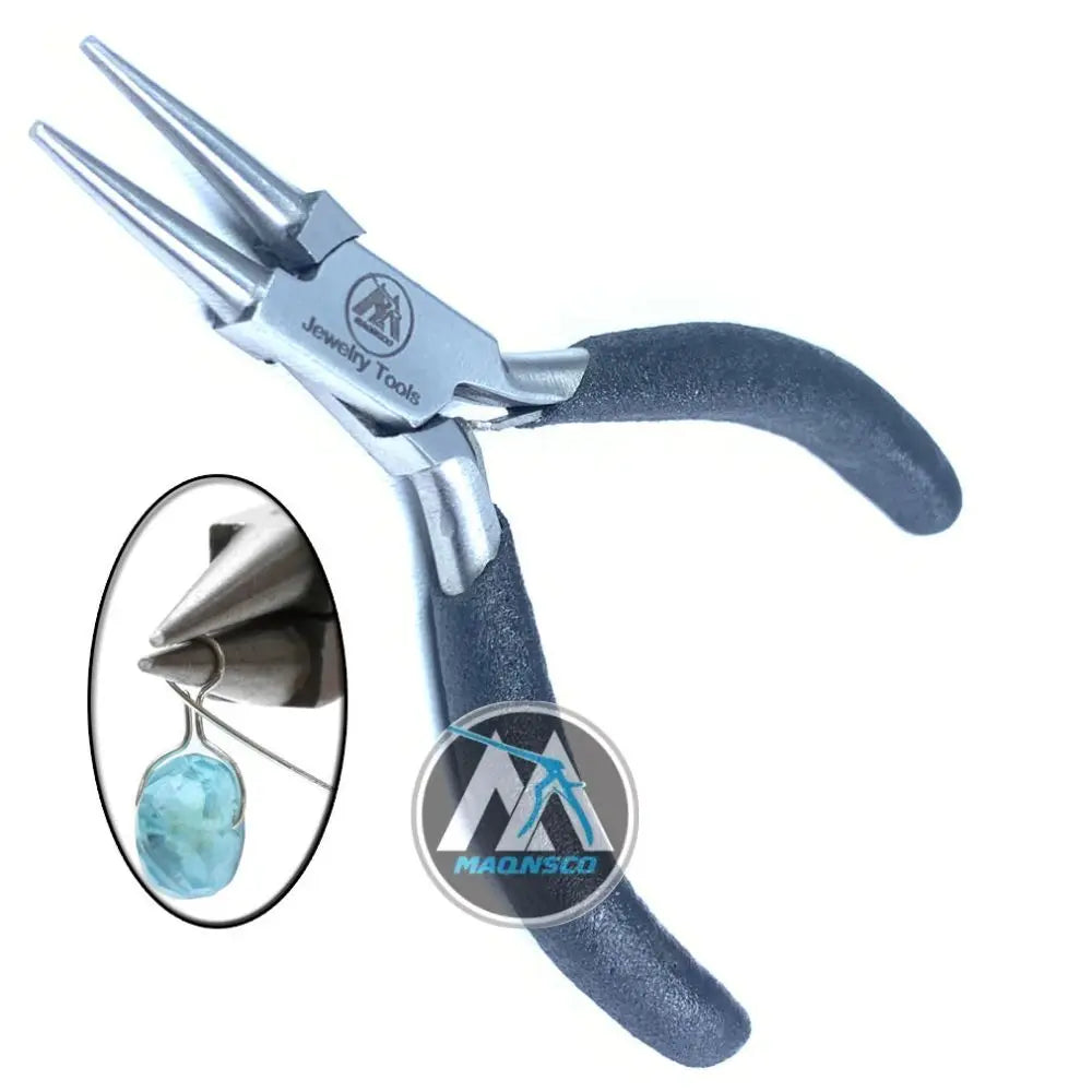 Round nose jewelry pliers Smooth Handle Foam Grip for  jewelry Making Your Brand Packing Accepted