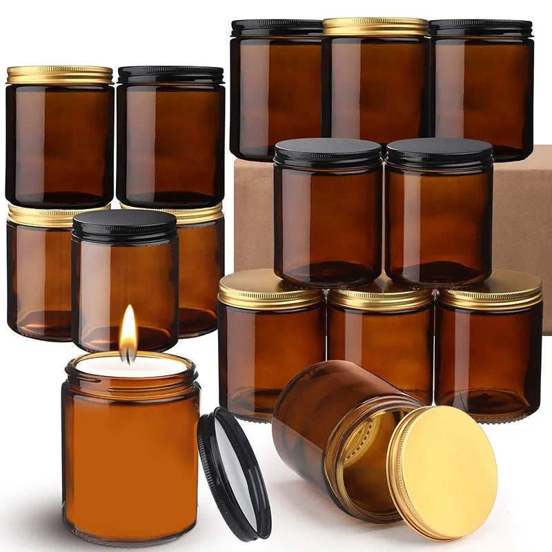 Wholesale Empty Amber Glass Cream Jar with Aluminum/Plastic Matte Black Lid 120ml Capacity OEM/ODM Available Chemical Use