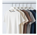 Oem Customized logo Design tops summer new loose large size Waffle round neck short sleeve back collar ice silk thin t shirt MegaBDM