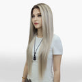 Wholesale Platinum Cool Blond 9*6 Wig Pre-Plucked Heat Resistant Premium Fiber Futura Synthetic Hair Lace Front Wigs MegaBDM