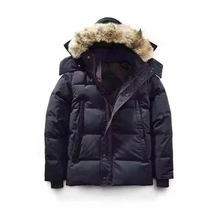 Wholesale High Quality Breathable Quick Dry Front Logo Plus Size Men's Winter Puffer Jacket Customized Color