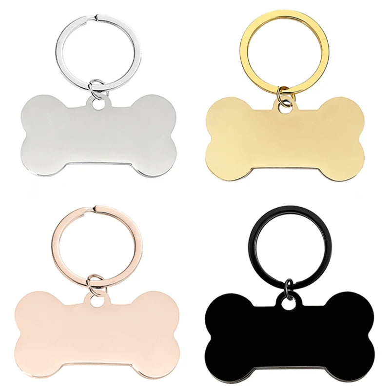 XINTONG Carved Dog Tag Stainless Steel Paw Print Pet Pendant with Laser Logo Blank Material Engraved Keychain From Factory