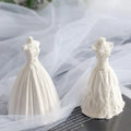 Customized Romantic Lady Wedding Princess Dress Silicone Mold 3D Handmade Soap Candle Making Paraffin Wax Candle