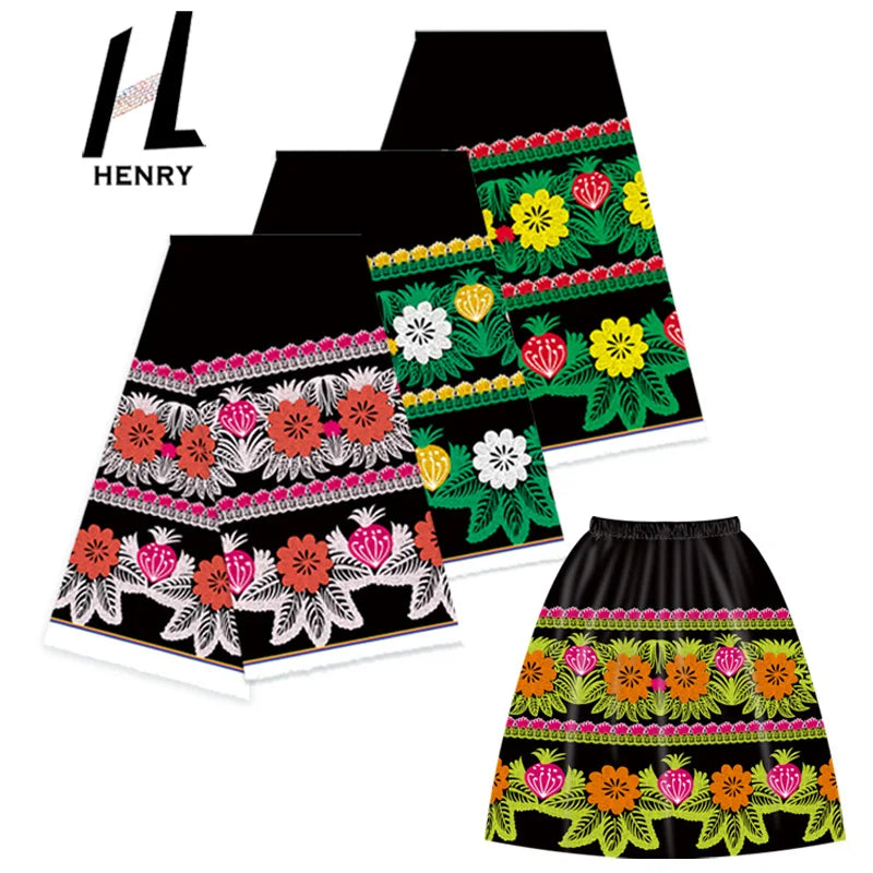 Henry'S Newest Islander Traditional Style Polyester Printed Fabric Design for Marshall Islands Skirts