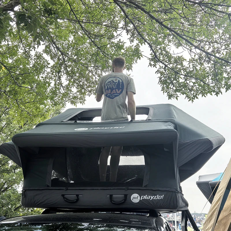 Overland Car Roof Tent SUV Camping Roof Top Camper with Annex Tent for Sale