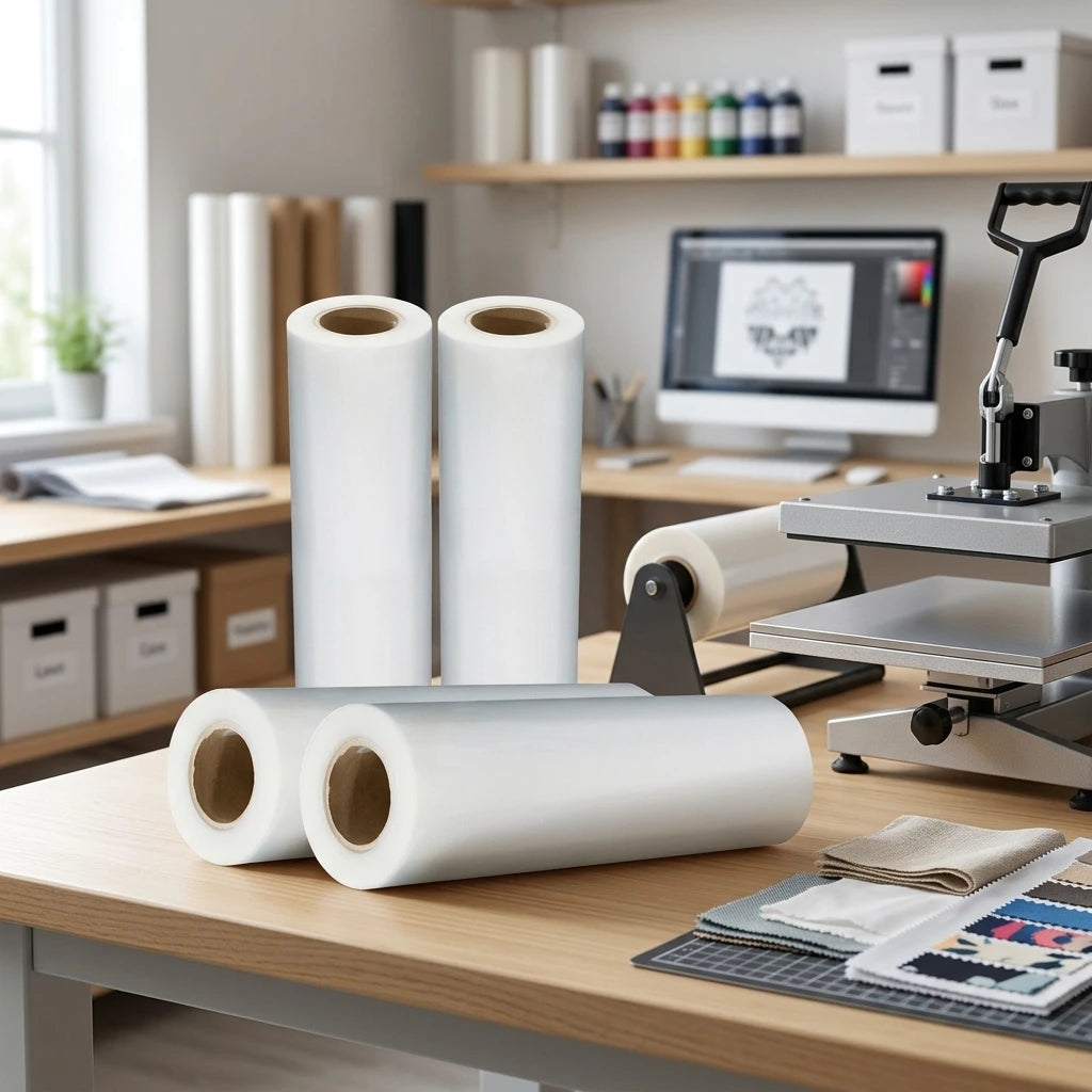 Goosam One-Sided DTF PET Film Tshirt Printer Digital Heat Transfer Film Roll of 30cm X100m A3 MegaBDM