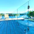 ALD DIY 2205 Stainless Steel Glass Balcony Railings Balustrades Deck/Villa/Wall Safety Handrails for Outdoor Stair Pool Brushed