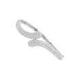 Joe Rodeo Women's Elegant Snake Design 18K White Gold Lab Grown Filled Brilliant Cut Diamond Bangle Bracelet IGI Certified