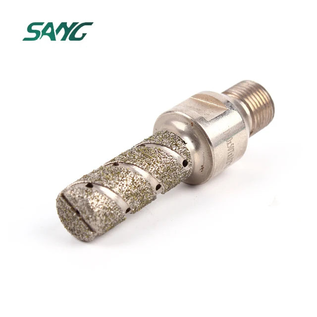 CNC Drill Bits 1/2  Gas Electroplated CNC Diamond Finger Bit Drums for Marble Engineered Stone Marble and Other Soft Stones