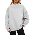 2026 High-Quality European Style New Women's Sport Sweater Long-Sleeved High-Neck Pullover Casual Loose-Fitting Sweatshirt. MegaBDM