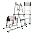 Industrial Aluminum Telescopic Ladder 2-meter Foldable Household Ladder