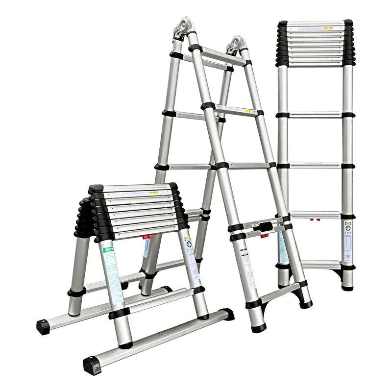 Industrial Aluminum Telescopic Ladder 2-meter Foldable Household Ladder