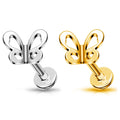 Titanium Jewelry Piercing 16G Butterfly  Internal Thread Nose Studs Ear Tragus Helix Cartilage Women Piercing Jewelry